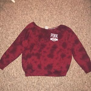 PINK tye dye crew neck